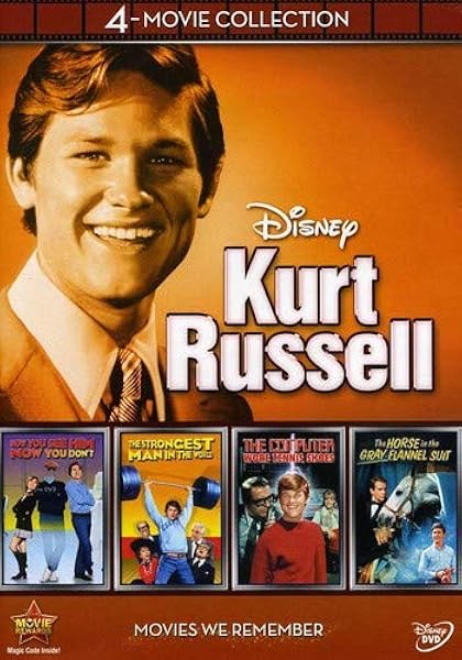 Amazon Com Disney 4 Movie Collection Kurt Russell Strongest Man In World Computer Wore Tennis Shoes Horse In The Grey Flanel Now You See Him Paul Verhoeven Movies Tv