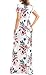 Womens Floral Print Short Sleeve Round Neck Maxi Dresses Floor-Length Dress Party