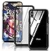 REALIKE iPhone X Case iPhone Xs Case Transparent Tempered Glass Back Cover Soft TPU Frame iPhone X Case Clear Slim Thin Full Protective Cover Case primary