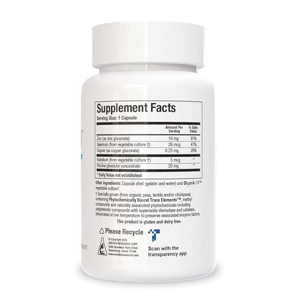 BIOTICS RESEARCH GTA FORTE II™ SELENIUM SUPPLEMENT WITH ZINC, COPPER, PORCINE GLANDULAR & RUBIDIUM, ENDOCRINE GLANDS SUPPORT, OPTIMAL HORMONAL BALANCE, PHYTOCHEMICALLY BOUND TRACE ELEMENTS 90 CAPSULES