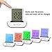 FIVE 0 EIGHT Digital Alarm Clock Small Table Desk Clock with 3.3'' LCD Display and 7 Color Changing for Kids, Bedroom, Travel