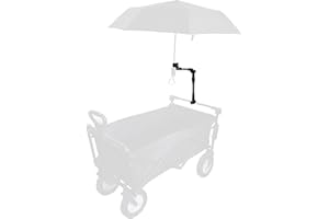 YEEDOIDO Umbrella Clamp Holder for Kids Wagon Wheelchair Beach Folding Cart Accessories Attachment Handle Bar Frame Grip Mount Stand Swivel Connector 360° Adjustable Flexible for Rollator Walker