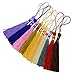 Makhry 100pcs 5 Inch Silky Floss Bookmark Tassels with 2-Inch Cord Loop and Small Chinese Knot for Jewelry Making, Souvenir, Bookmarks, DIY Craft Accessory (Mixed10)
