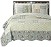 Royal Tradition Annabel Reversible Coverlets, California King Over-Sized 3pc Quilt Set (110-Inch Wide x 96-Inch Long) Lightweight Bedspread