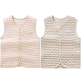 ThreeH Baby Warm Vest Cotton Unisex Infant Toddler Waistcoat BR06(Pack Of 2)