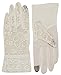 Women Lace Uv Protection Gloves Summer Short Driving Gloves Touch Screen, Beige