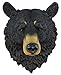 DWK Large 16 Inch Big Black Bear Head Bust Realistic Poly-Resin Wall Hanging Statue