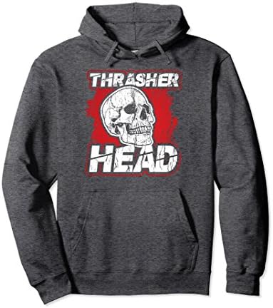 Unisex Thrasher Head Premium Hoodie Small Dark Heather