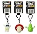 Ghostbusters 5 cm Figure Keyring Set of 3 Logo, Stay Puft Marshmallow Man & Slimer Keyclip