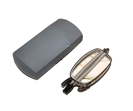 Faltbare Lesebrille, faltbare Lesebrille, Teleskoparm Lesebrille, für Damen und Herren, rechteckige optische Linse, ultradünn