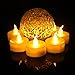 Youngerbaby 24pcs Amber Yellow Battery Operated LED Tea Lights Candles with Timer -Flickering 6 Hours on and 18 Hours Off in 24 Hours Cycle for Outdoor, Indoor Decorations Wedding Party