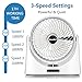 USB Powered Desk Fan, Battery Operated Fan, 9 Inch Camping Fans Rechargeable, Quiet Portable Fan with Enhanced Airflow, 2 Speeds, Personal Cooling Fan for Home Office Table