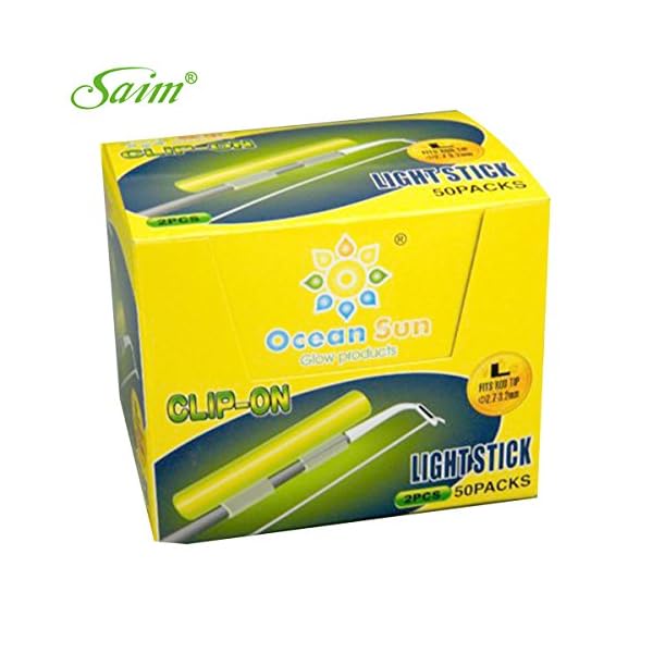 Saim-27-x-32mm-L-Dry-Type-Snap-Clip-On-Fishing-Rod-Top-Glow-Stick-50-Bags-100-Pcs Saim-27-x-32mm-L-Dry-Type-Snap-Clip-On-Fishing-Rod-Top-Glow-Stick-50-Bags-100-Pcs