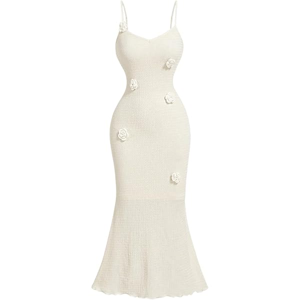 ワンピース Flutters camisole dress (Ivory) Amazon.com: Verdusa Women's Ruched Knot Front Tie Shoulder