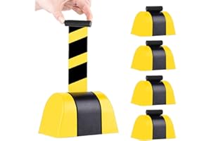 Retractable Belt Barrier - 16 Ft | Queue Barrier Belt - Yellow/Black | Retractable Belt Barrier with Plastic Wall Mount | Rop