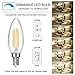 SHINE HAI Candelabra LED Filament Bulbs 40W Equivalent, 3000K Chandelier B11 LED Bulb E12 Base Decorative Candle Light Bulb, Pack of 12