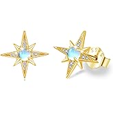 Star Earrings for Women 925 Sterling Silver North Star Stud Earrings Jewelry Gift for Women