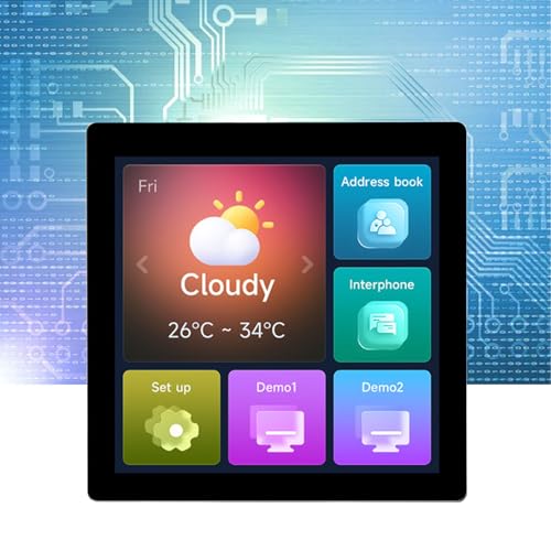 ESP32-S3 Development Board, 4 Inch Multi Touch LCD Screen with 480x480 Resolution 65K Colors BLE5 Capacitive Touch Display Supports CAN RS485 I2C Interfaces
