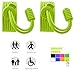 3 Pairs/Set Elastic No Tie Shoelaces, Best Lock Shoelaces for Adult and Kids, Running, Climbing, Durable with No Tie Elastic System, Ideal for Sneakers and Boots by Sununico (Black+Bright Green+Blue)