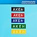 Aken Compatible Label Tape Replacement for Embossing Label Maker, 3D Plastic Labels Colored Embossing Tape for Aken Omega S Embossing Label Maker, 3/8 inch 10pk