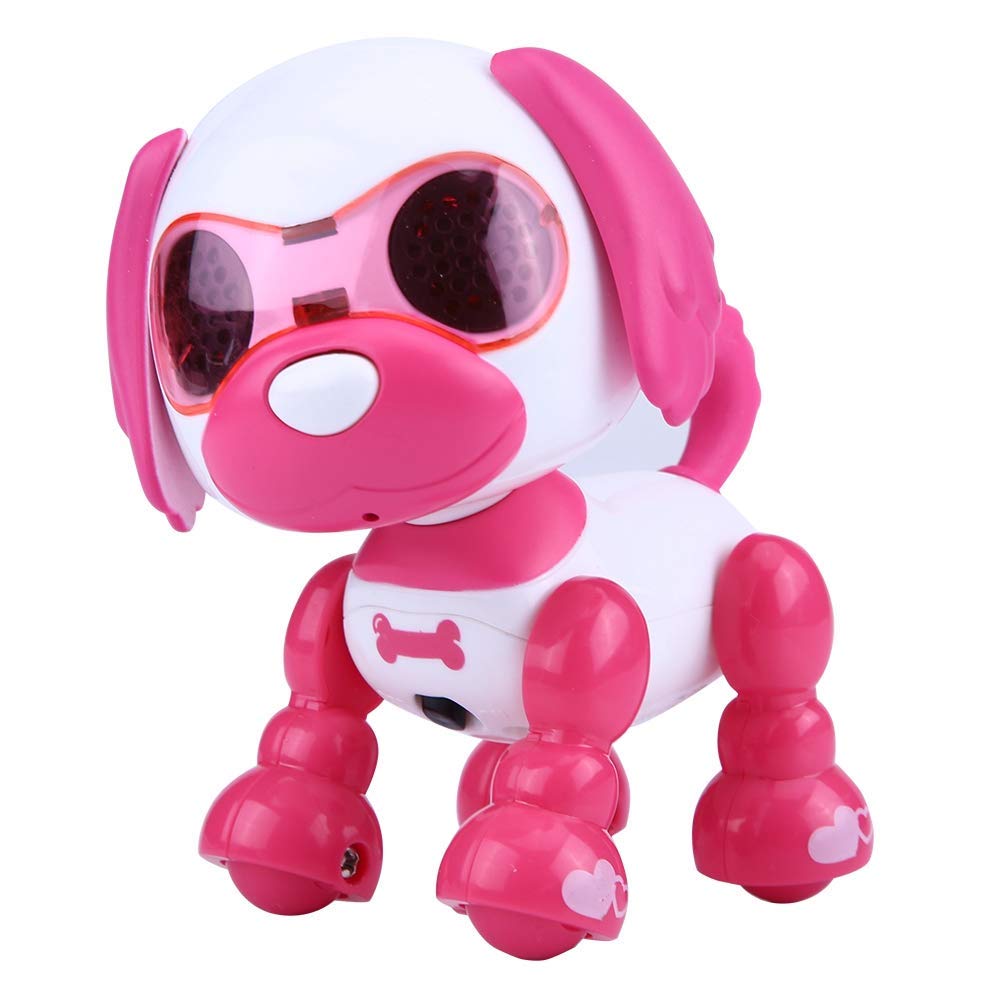 Tbest Robot Dog, Smart Puppy Toys LED Record Robot Pet for Kids Children(Rose Red) Car Model Machine
