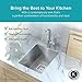 KRAUS Pax 14 1/2-inch 18 Gauge Undermount Single Bowl Stainless Steel Kitchen Bar Sink, KHU15