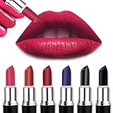 Neverland Beauty 6 Colors Sexy Vampire Lipstick 100% Natural Moisturizing Lustrous Makeup Lipsticks Set Long Lasting Waterproof Lip - 6pcs Black Box