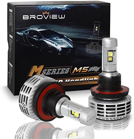 BROVIEW M5 Series H13 9008 High Low Beam Dual LED Headlight Conversion 6000 lumens Xenon White 8k 10K -2PCS