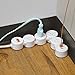 Flexigon Surge Protector Power Strip, 4x 3-Pin Grounded Outlets, 2x USB Ports, 3.1A Combined, White Finish, 6ft Power Cord,78317