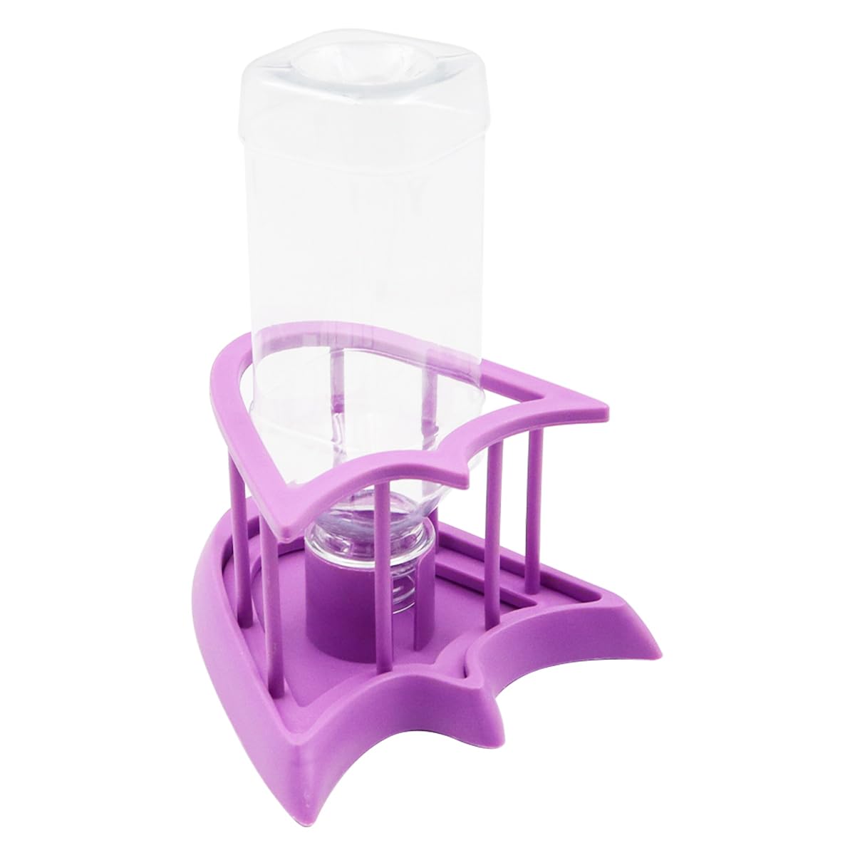 ZONADAH Automatic Reptile Feeder Tortoises Dispenser with Bottle Feeding Dish Reptile Water Drinker Dispenser Feeding Accessories for Lizards Turtle Purple
