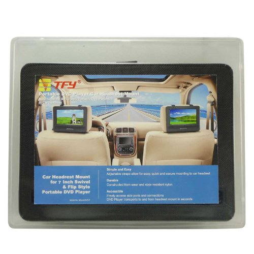 TFY MountDVD7 Car Headrest Mount for Swivel and Flip Style 7Inch