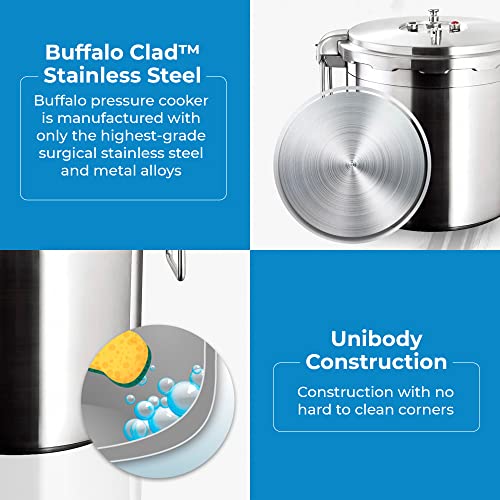 Buffalo 32 Quart Stainless Steel Pressure Cooker Extra Large Canning