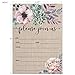 Rustic Burlap Invitations with Florals. 25 Lavender Envelopes and Fill in the Blank Invites for Bridal Showers, Baby Showers, Birthdays, Graduations, Christening, Baptism, Dinner Parties, Rehearsal Di