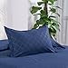 Bedsure Duvet Cover Set with Zipper Closure-Navy Diamond Pattern, Full/Queen (86