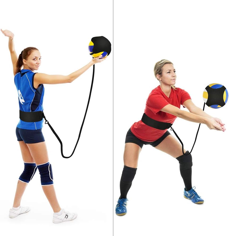 LINGSFIRE Volleyball Training Equipment Aid, Adjustable Waist Belt Soccer Volleyball Trainer Elastic Volleyball Hitting Trainer to Beginner or Volleyball Player for Practice Serving (Four Claws) : Sports & Outdoors