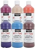 Sargent Art 22-3409 16-Ounce Art-Time Washable Paint, B Secondary 6-Pack Assortment