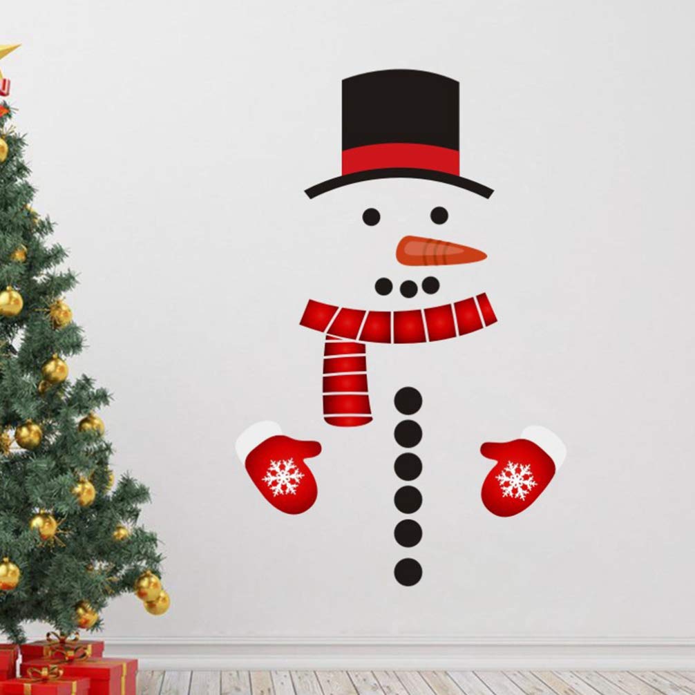 TOYANDONA Christmas Snowman Stickers DIY Fridge Stickers Refrigerator Stickers for Fridge Garage Door Window Wall Xmas Holiday Party Decoration Supplies