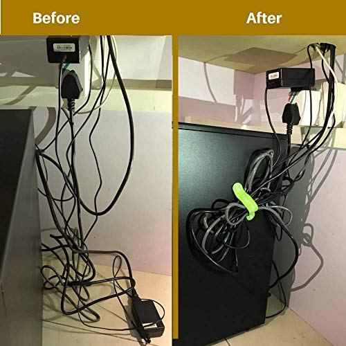 SUNFICON Headphone Cable Organizer Magnetic Clips Bendable Phone Stands Earphone USB PC Cord Wrap Keeper Unique Gadgets for Bookmark Keychain Noticeboard Fridge Home Office School Just for Fun, 4 PACK