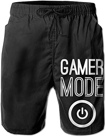 CREAT Men's Quick Dry Gamer Mode On Swim Trunks With Pockets