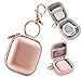 Airpods Case Keychain, Airpods Pro Case, Airpod Charging Protective Case, Earbud Case, PU Leather Hard case, Portable Carrying Case with Metal Clasp and Keychain Compatible with Apple AirPods earphone