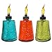 TIKI 6-Inch Molded Glass Table Torch, Red, Green & Blue (Set of 3) primary