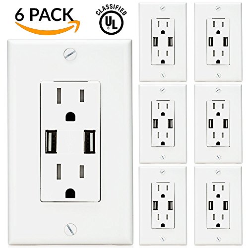 Sunco lighting 6 pack - ul listed- high speed usb port …