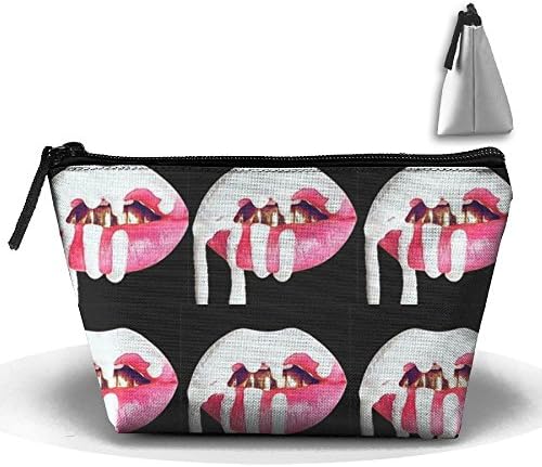 Trapezoidal Storage Bag Kylie Jenner Lip Kit Logo Makeup Bag Travel Wash Zipper Portable Pouch