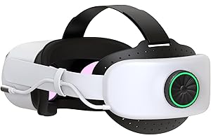 BÚSQUEDA BUSQUEDA Elite Strap with Battery for Oculus Quest 2,8000mAh Extend 9hrs Playtime,Fast Charging VR Power,Counter Balance&Adjustable Head Strap for Enhanced Support and Comfort in VR