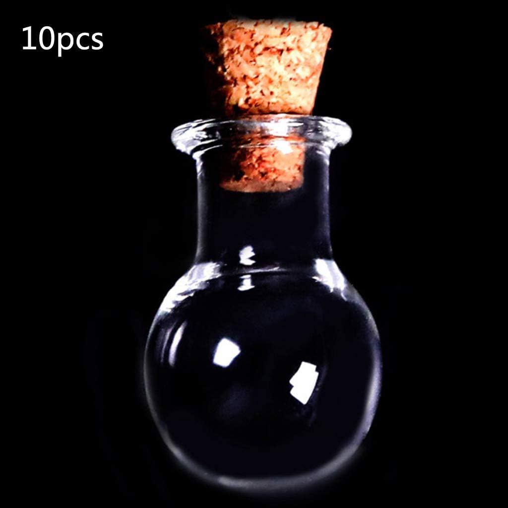 Amazon Com Pack Of 10pcs Mini Empty Glass Wishing Message Bottle With Cork Stoppers Clear Drifting Jars For Wedding Party Diy Necklace Crafts Decoration Arts Crafts Sewing