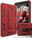 TIANLI for Samsung Galaxy Tab A 10.1 Case Hard Kickstand Unique Veins Three Layer Heavy Duty High Impact Absorption Anti Scratch Fingerprint Resistant,Red Black