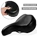 Zacro Oversized Bike Seat, Super Large Wide Bicycle Saddle for Outdoor Bike, Stationary Bicycle and Road Bike, Breathable Black Saddle, Bonus with One Mounting Wrenchthumb 2