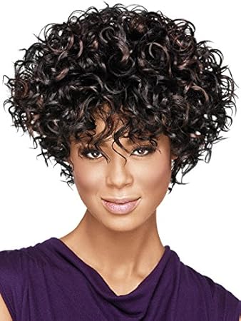 Amazon Com Women S Wig Set Small Wave Explosion Roll Short Hair