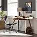 Amazon Brand – Rivet Wood and Black Marble Lamp, Mid-Century Walnut, With Bulb, 18