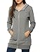 Zeagoo Womens Zip Up Hoodies Long Sleeve Fall Hooded Lightweight Tunic Sweatshirt Oversize Fleece Jacket With Pockets